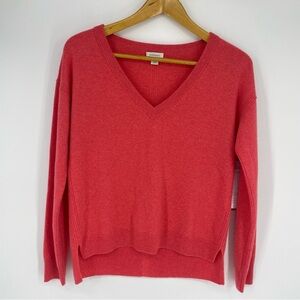Cashmere Sweater V Neck Amanthalis Orange fall Sundance